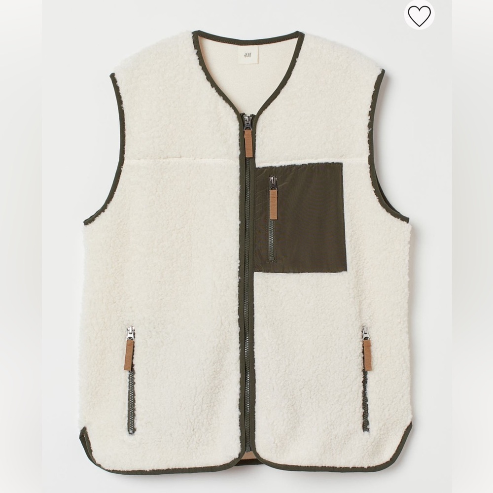 NWT H&M Faux Shearling Vest